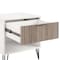Manhattan Comfort DUMBO 1.0 Nightstand in White and Rustic Grey, 2PK 2-NS001-WG - alternate 6